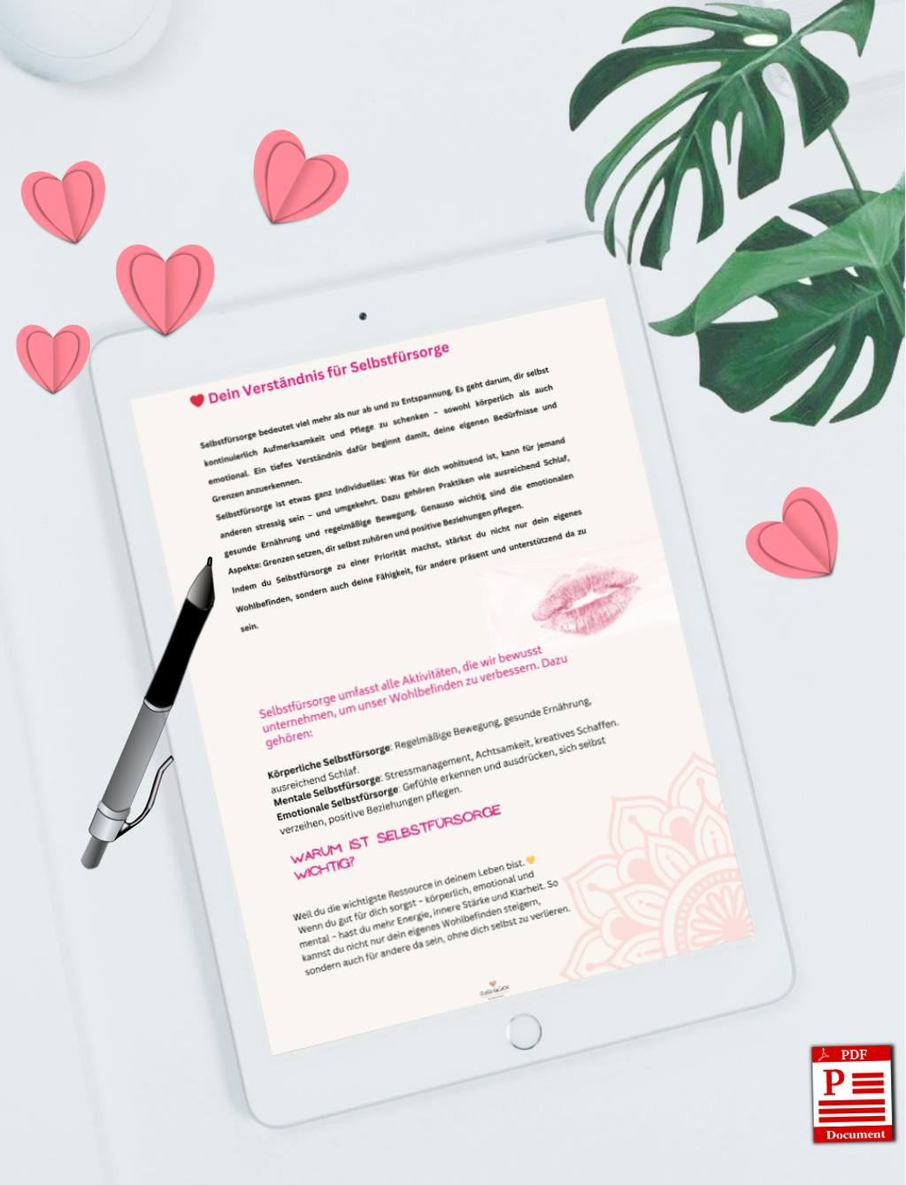 Zeit für mich – Dein Workbook zur Selbstfürsorge💛